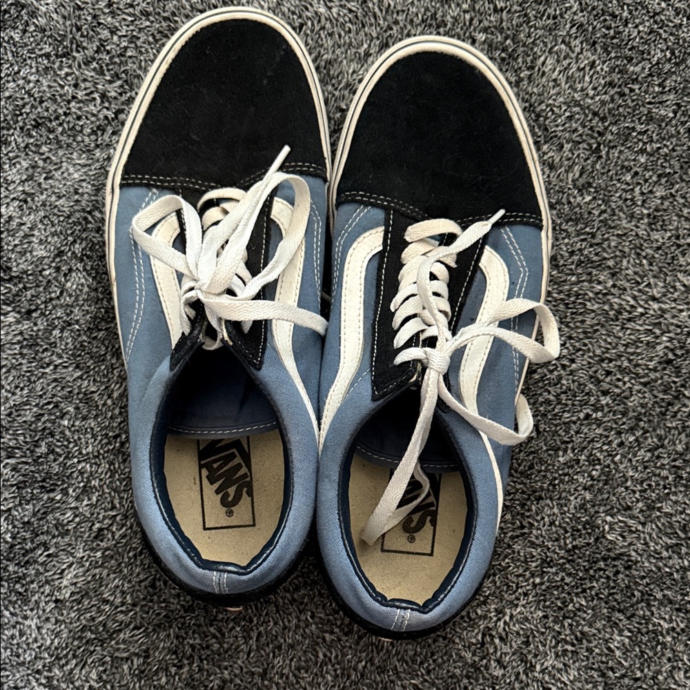 Vans Men's Black and Blue Classic Sneakers